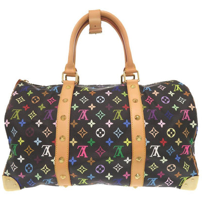 Louis Vuitton Keepall 45 Monogram Multicolor Noir Black Boston Bag