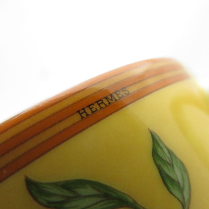 Hermes Siesta Tea Cup & Saucer 2 Guest Pair Flower and Bird Pattern Fruit Hat