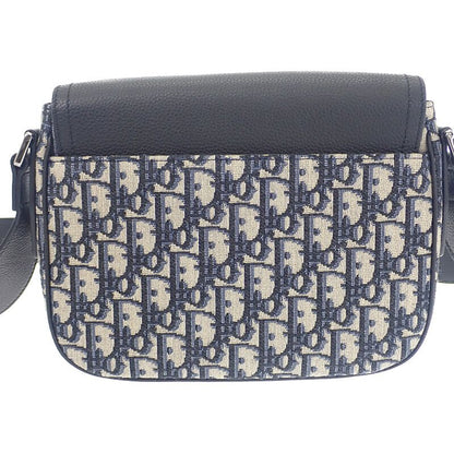 Dior Saddle Small Messenger Shoulder Bag Calf Fabric Black
