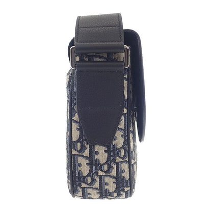 Dior Saddle Small Messenger Shoulder Bag Calf Fabric Black