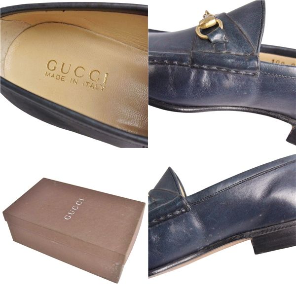 Gucci Vintage Loafers Moccasins Horsebits Leather
