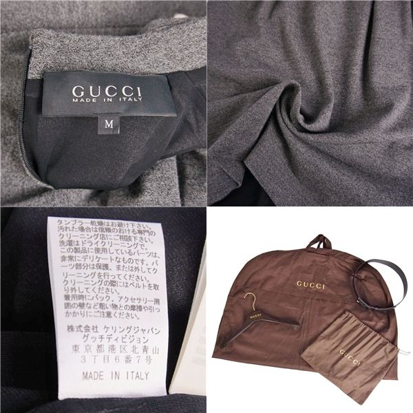 Gucci Dress Leather Belt Wool Top