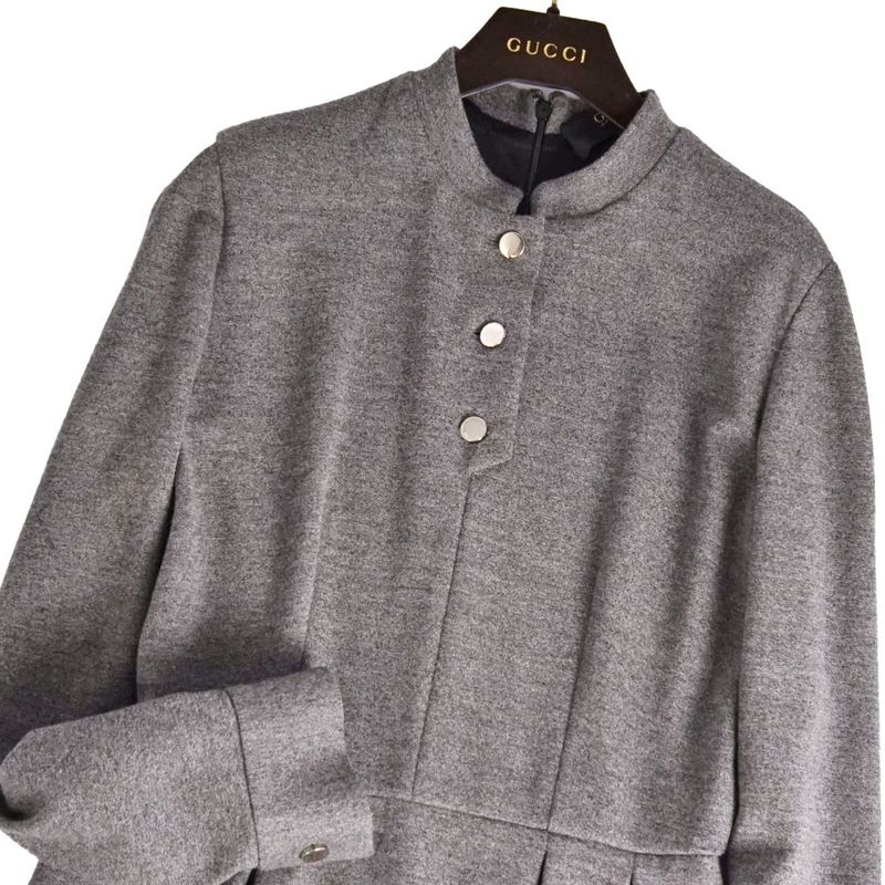 Gucci Dress Leather Belt Wool Top