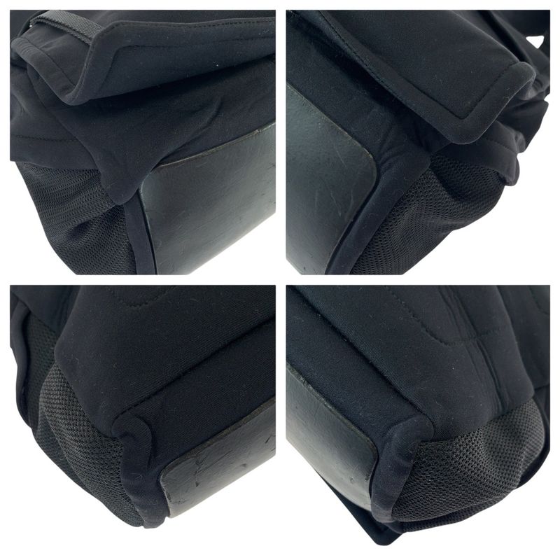Prada Sports Black Silver Neoprene Shoulder Bag