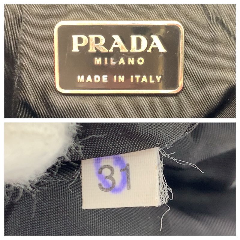 Prada Sports Black Silver Neoprene Shoulder Bag