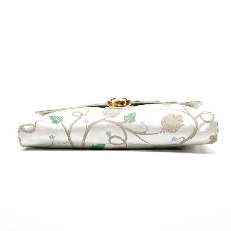 Prada Shoulder Bag Brocade Floral Chain Strap