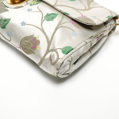 Prada Shoulder Bag Brocade Floral Chain Strap