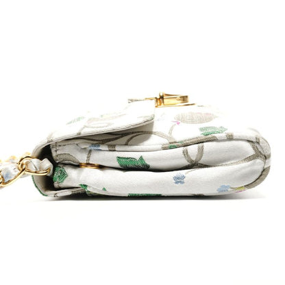 Prada Shoulder Bag Brocade Floral Chain Strap