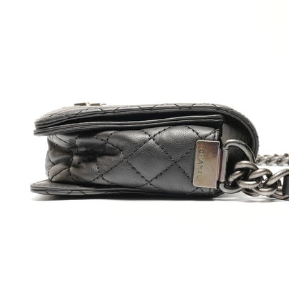Chanel Shoulder Bag Gunmetal Chain