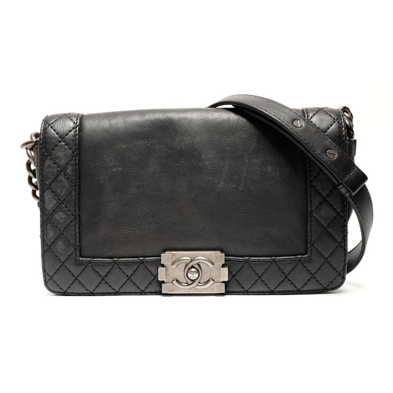 Chanel Shoulder Bag Gunmetal Chain