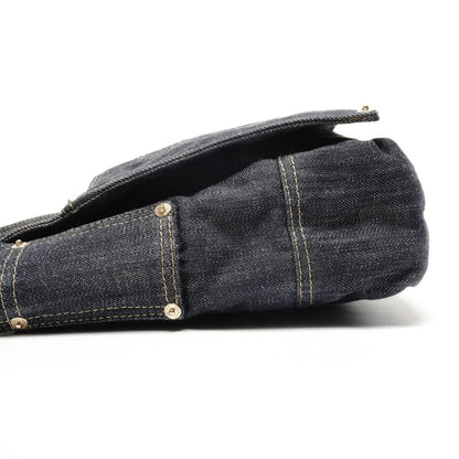 Chanel Shoulder Bag CC Logo Spark Ring Denim