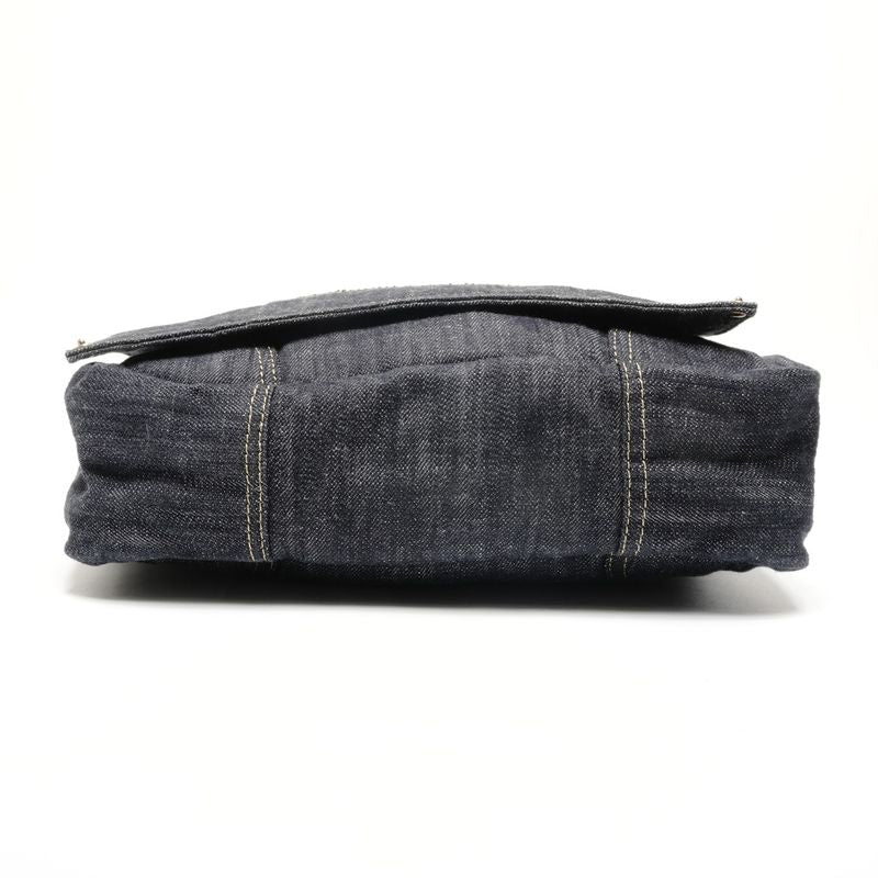 Chanel Shoulder Bag CC Logo Spark Ring Denim