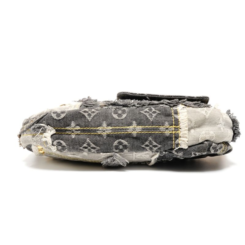 Louis Vuitton Shoulder Bag Monogram Denim Patchwork Pouch