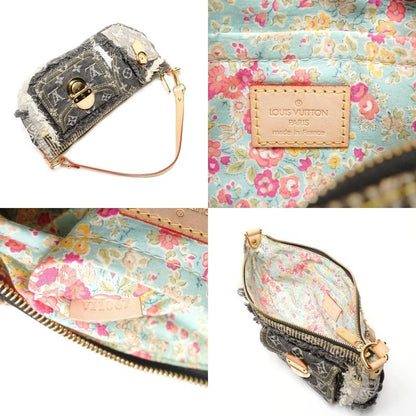Louis Vuitton Shoulder Bag Monogram Denim Patchwork Pouch