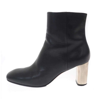 Celine by Phoebe Philo Ankle Boot Side Zip Metal Heel Leather