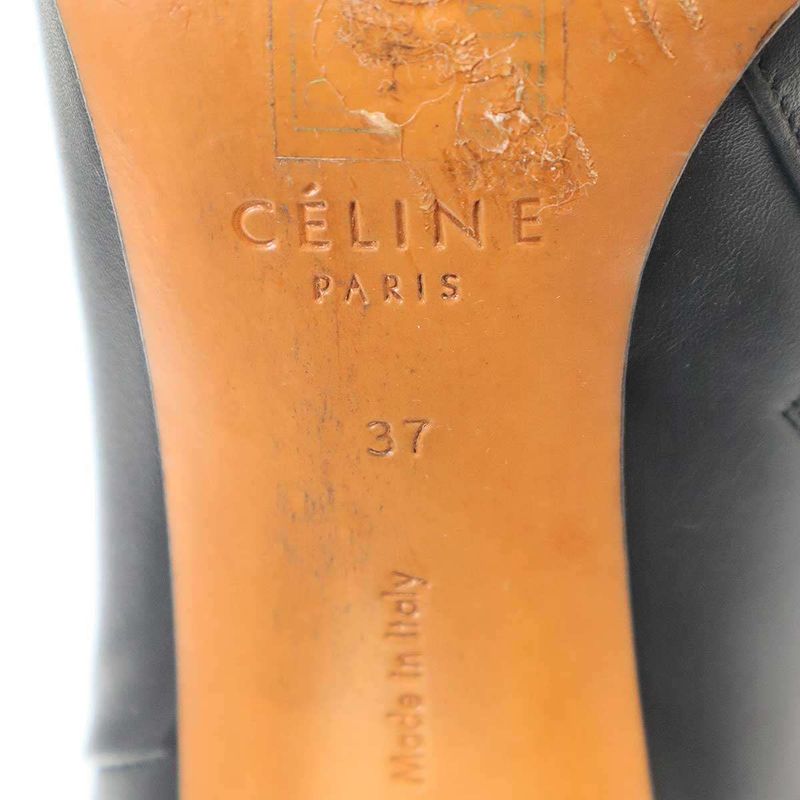 Celine by Phoebe Philo Ankle Boot Side Zip Metal Heel Leather