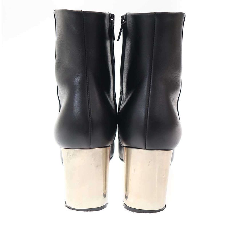 Celine by Phoebe Philo Ankle Boot Side Zip Metal Heel Leather