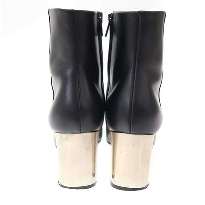 Celine by Phoebe Philo Ankle Boot Side Zip Metal Heel Leather