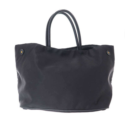 Prada Leather Ribbon Nylon 2-Way Tote Black