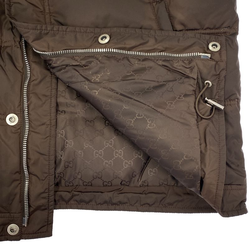 Gucci Hooded Down Jacket Brown 46
