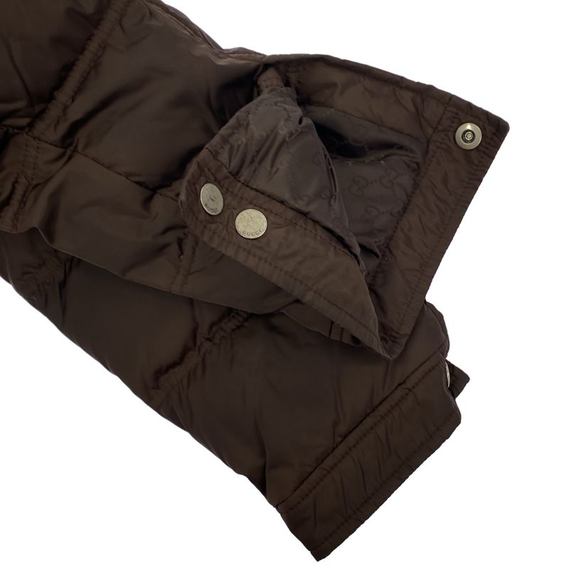 Gucci Hooded Down Jacket Brown 46