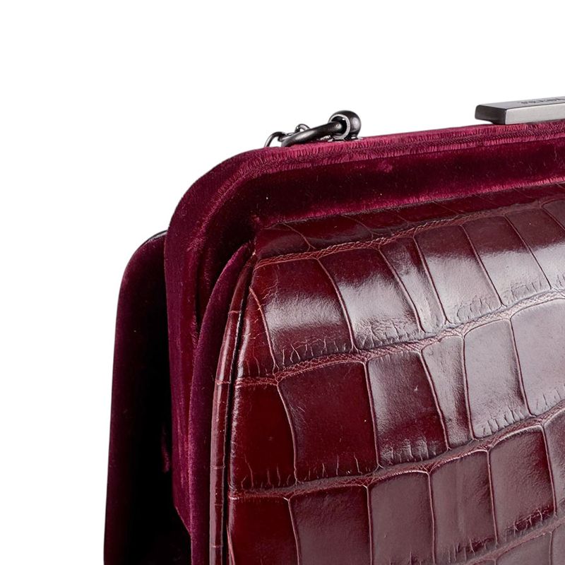 Prada Shoulder Bag Leather Velvet