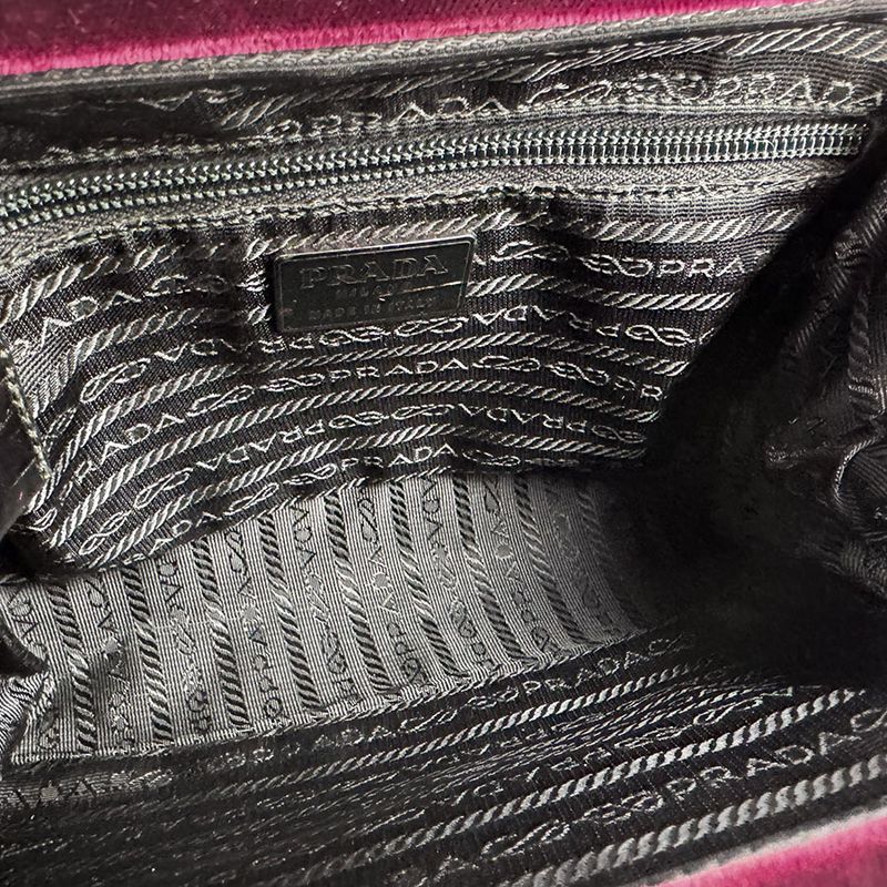 Prada Shoulder Bag Leather Velvet