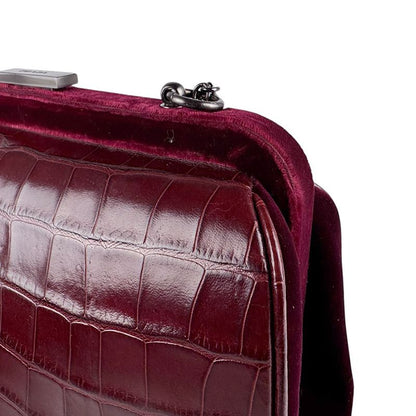Prada Shoulder Bag Leather Velvet