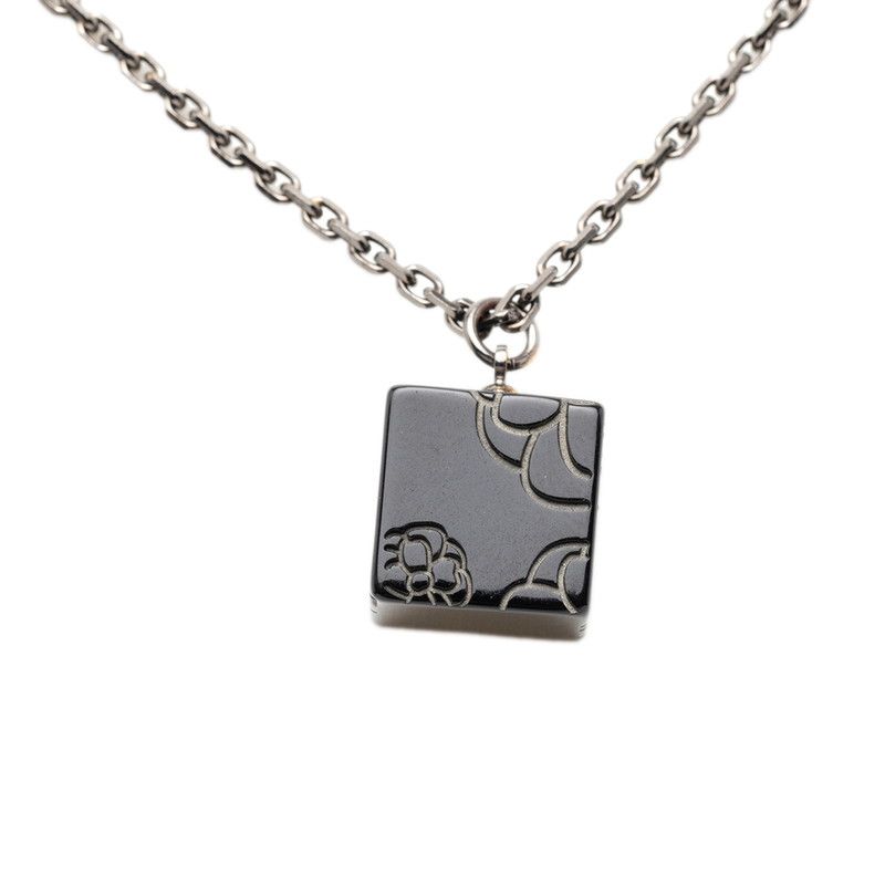 Chanel CC Logo Camellia Cube Black Plastic Metal