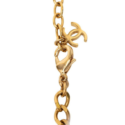 Chanel CC Logo Gold Black Plated Enamel