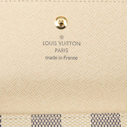 Louis Vuitton Damier Azur Portefeuille Elise White Leather