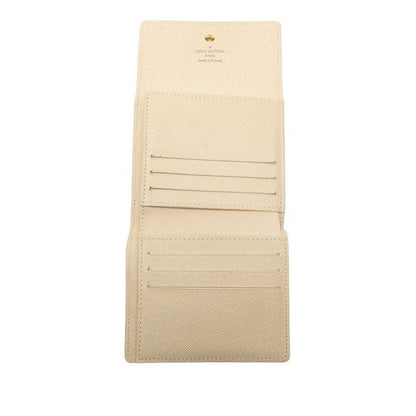 Louis Vuitton Damier Azur Portefeuille Elise White Leather