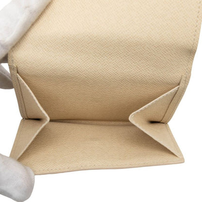 Louis Vuitton Damier Azur Portefeuille Elise White Leather