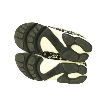 Dior Fusion Crystal Vision Sneakers Floral Applique Mesh Black 34