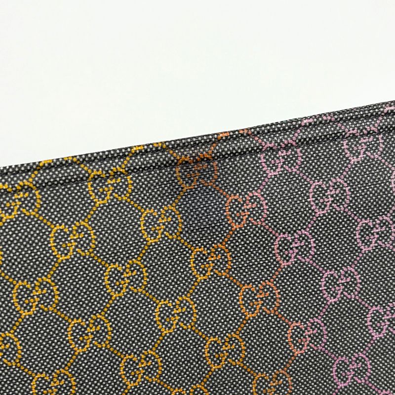 Gucci GG Pattern Shoulder Bag Logo Crossbody Yellow