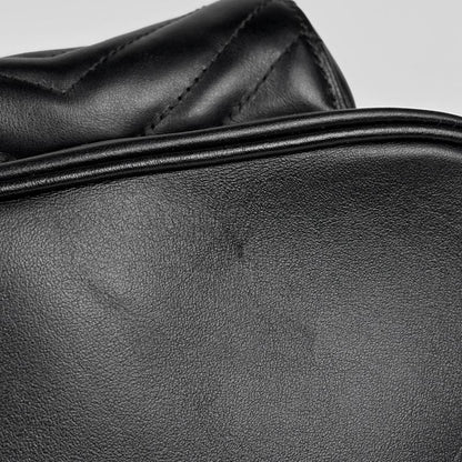 Gucci GG Marmont Backpack Logo Leather Black