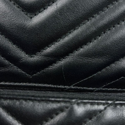 Gucci GG Marmont Backpack Logo Leather Black