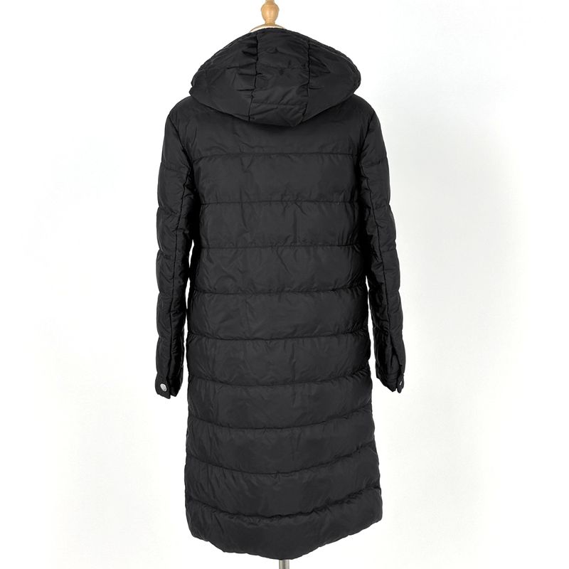 Prada Hoodie Down Jacket Double Zip Black