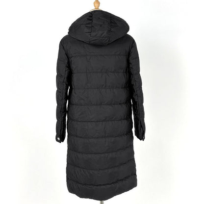 Prada Hoodie Down Jacket Double Zip Black