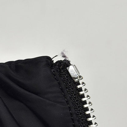 Prada Hoodie Down Jacket Double Zip Black