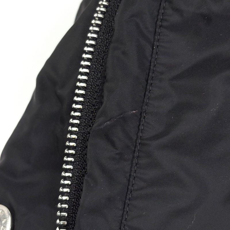 Prada Hoodie Down Jacket Double Zip Black