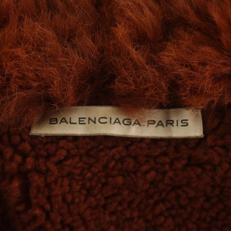 Balenciaga Mouton Coat Long Length 36 Brown
