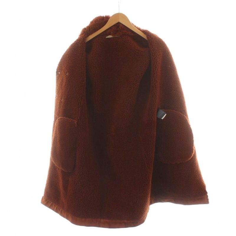 Balenciaga Mouton Coat Long Length 36 Brown
