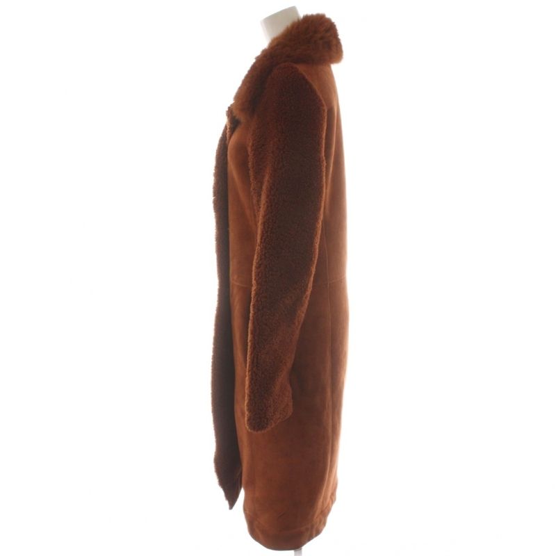 Balenciaga Mouton Coat Long Length 36 Brown