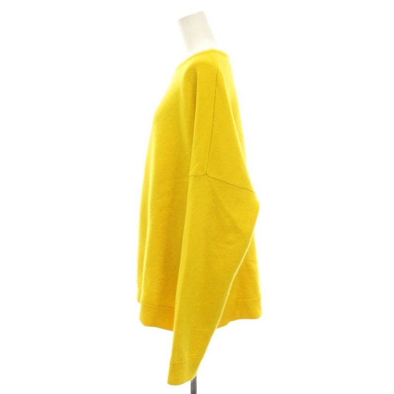 Loewe Knit Sweater Crew Neck Long Sleeve Anagram Embroidery Cashmere S Yellow