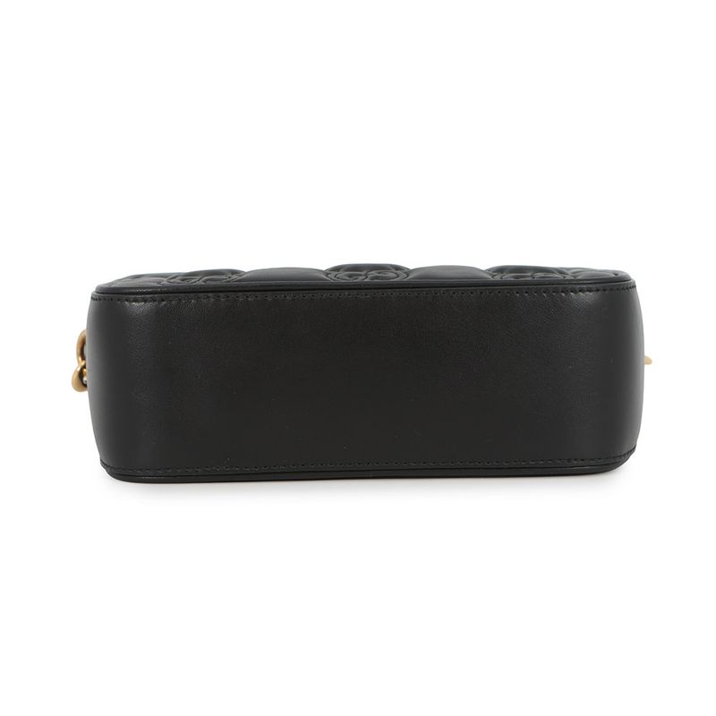 Gucci Shoulder Bag GG Matelasse Small Leather Black