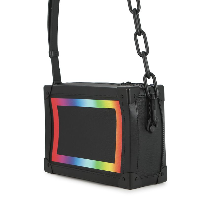 Louis Vuitton Shoulder Bag Taiga Soft Trunk Black Noir