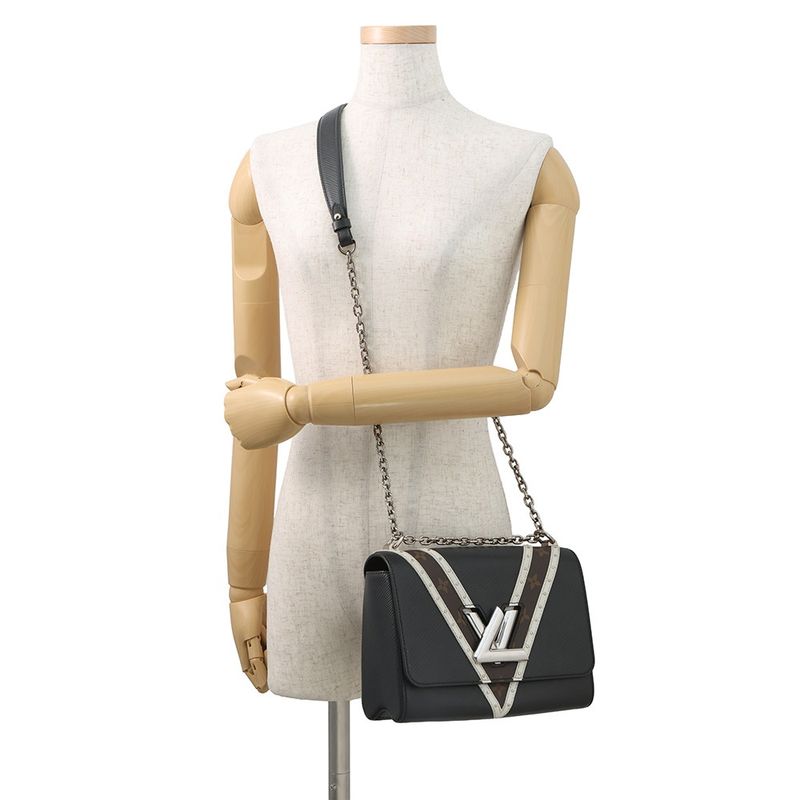 Louis Vuitton Shoulder Bag Epi Monogram Twist MM 2-Way Black Noir