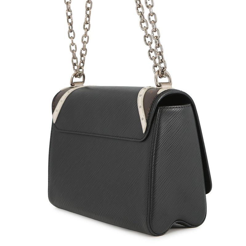 Louis Vuitton Shoulder Bag Epi Monogram Twist MM 2-Way Black Noir
