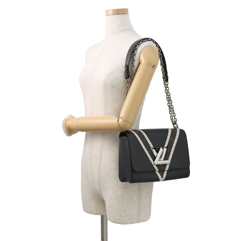Louis Vuitton Shoulder Bag Epi Monogram Twist MM 2-Way Black Noir